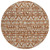 8' Terra Cotta And Beige Round Southwestern Washable Indoor Outdoor Area Rug - 608219273330
