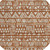 8' Terra Cotta And Beige Round Southwestern Washable Indoor Outdoor Area Rug - Terra Cotta, Beige