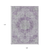 9' X 12' Purple Floral Medallion Washable Indoor Outdoor Area Rug