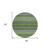 8' Green And Ivory Round Striped Washable Indoor Outdoor Area Rug