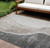 9' X 12' Charcoal Gray And Taupe Abstract Washable Indoor Outdoor Area Rug