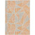 9' X 12' Orange Gray And Silver Geometric Washable Indoor Outdoor Area Rug