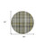8' Round Gray Round Plaid Washable Non Skid Indoor Outdoor Area Rug
