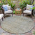 8' Beige And Ivory Round Abstract Washable Indoor Outdoor Area Rug - Beige, Ivory