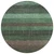 8' Green And Khaki Round Striped Washable Indoor Outdoor Area Rug
