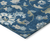 10' X 14' Navy Blue Ivory And Gray Floral Washable Indoor Outdoor Area Rug