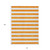 10' X 14' Orange and White Striped Washable Non Skid Indoor Outdoor Area Rug