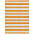 10' X 14' Orange and White Striped Washable Non Skid Indoor Outdoor Area Rug