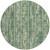 8' Green And Ivory Round Striped Washable Indoor Outdoor Area Rug - Green, Ivory
