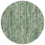8' Green And Ivory Round Striped Washable Indoor Outdoor Area Rug - Green, Ivory