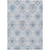 9' X 12' Gray And Denim Blue Medallion Washable Indoor Outdoor Area Rug