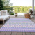 8' X 10' Lavender Pink And Lime Green Southwestern Washable Indoor Outdoor Area Rug