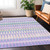 8' X 10' Lavender Pink And Lime Green Southwestern Washable Indoor Outdoor Area Rug