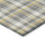 8' X 10' Gray Yellow and White Plaid Washable Non Skid Indoor Outdoor Area Rug