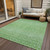 8' X 10' Green And Mint Green Tribal Washable Indoor Outdoor Area Rug