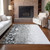 10' X 14' Gray Silver And Charcoal Abstract Washable Indoor Outdoor Area Rug Transitional Style - Gray, Silver, Charcoal Color