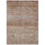 10' X 14' Copper Tan And Beige Floral Washable Indoor Outdoor Area Rug