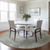 8' Linen Round Abstract Washable Indoor Outdoor Area Rug