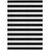8' X 10' Black and White Striped Washable Non Skid Indoor Outdoor Area Rug