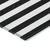 8' X 10' Black and White Striped Washable Non Skid Indoor Outdoor Area Rug