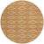 8' Copper And Ivory Round Geometric Washable Indoor Outdoor Area Rug