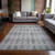 10' X 14' Gray Geometric Washable Non Skid Indoor Outdoor Area Rug - Gray