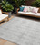 9' X 12' Gray Geometric Washable Indoor Outdoor Area Rug