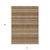 10' X 14' Orange And Copper Striped Washable Indoor Outdoor Area Rug