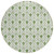 8' Green And Ivory Round Geometric Washable Indoor Outdoor Area Rug Transitional Style - Green, Ivory Color
