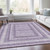 8' X 10' Lavender And Ivory Geometric Washable Indoor Outdoor Area Rug - Lavender, Ivory