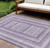 8' X 10' Lavender And Ivory Geometric Washable Indoor Outdoor Area Rug - Lavender, Ivory