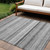 9' X 12' Gray Striped Washable Non Skid Indoor Outdoor Area Rug - Gray