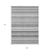 9' X 12' Gray Striped Washable Non Skid Indoor Outdoor Area Rug