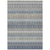 8' X 10' Taupe Navy Blue And Denim Blue Southwestern Washable Indoor Outdoor Area Rug