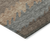 9' X 12' Chocolate Gray And Green Striped Washable Indoor Outdoor Area Rug