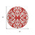 8' Red And Ivory Round Damask Washable Indoor Outdoor Area Rug - Red, Ivory