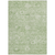 8' X 10' Artichoke Green And Ivory Damask Washable Indoor Outdoor Area Rug