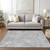 10' X 14' Gray And Silver Geometric Washable Indoor Outdoor Area Rug