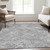 10' X 14' Gray And Silver Geometric Washable Indoor Outdoor Area Rug