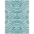 9' X 12' Teal Blue And Ivory Animal Print Washable Indoor Outdoor Area Rug