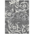 8' X 10' Charcoal Silver And Gray Floral Washable Indoor Outdoor Area Rug