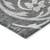 8' X 10' Charcoal Silver And Gray Floral Washable Indoor Outdoor Area Rug