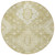 8' Wheat Gold And Ivory Round Medallion Washable Indoor Outdoor Area Rug