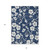 8' X 10' Navy Blue And Ivory Floral Washable Indoor Outdoor Area Rug Transitional Style - Navy Blue, Ivory Color