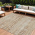 9' X 12' Copper Beige And Taupe Abstract Washable Indoor Outdoor Area Rug