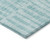 9' X 12' Teal Blue And Aqua Striped Washable Indoor Outdoor Area Rug
