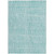 9' X 12' Teal Blue And Aqua Striped Washable Indoor Outdoor Area Rug