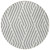8' Gray And Ivory Round Geometric Washable Indoor Outdoor Area Rug