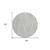 8' Gray And Ivory Round Geometric Washable Indoor Outdoor Area Rug