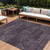 8' X 10' Eggplant Purple And Gray Geometric Washable Indoor Outdoor Area Rug